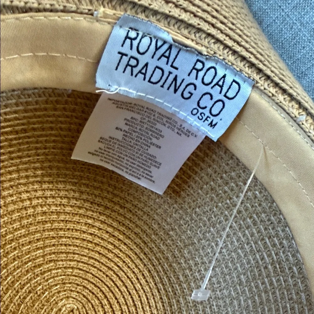 Cupshe Tropical Sail Straw Hat with a white rope band and round details - Picture 6 of 7